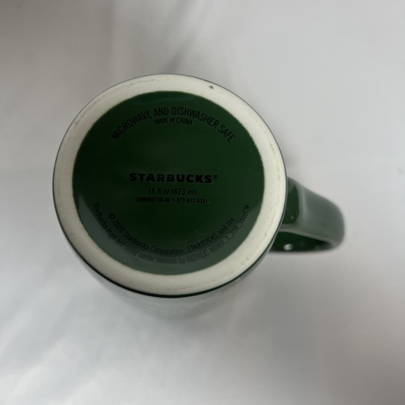 Collect Starbucks Christmas Tree Coffee Cup 16oz  Holiday  Mermaid Logo Sh10 - Picture 5 of 5